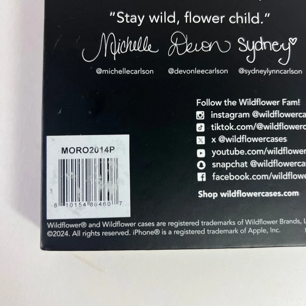 Wildflower Cases Moonlight Rose iPhone 14 Pro Case NIP Blue White